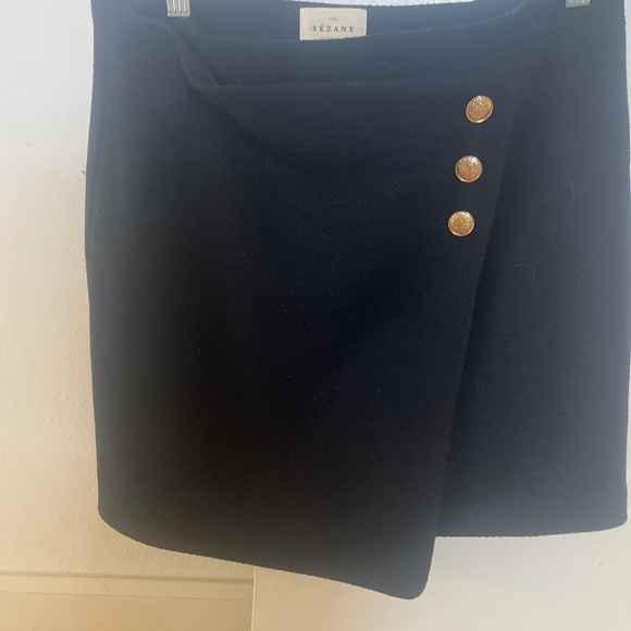 Sezane Peter Skirt Navy Blue - Size 8 - Picture 2 of 3